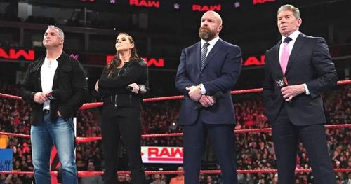 The McMahon family on Monday Night RAW!