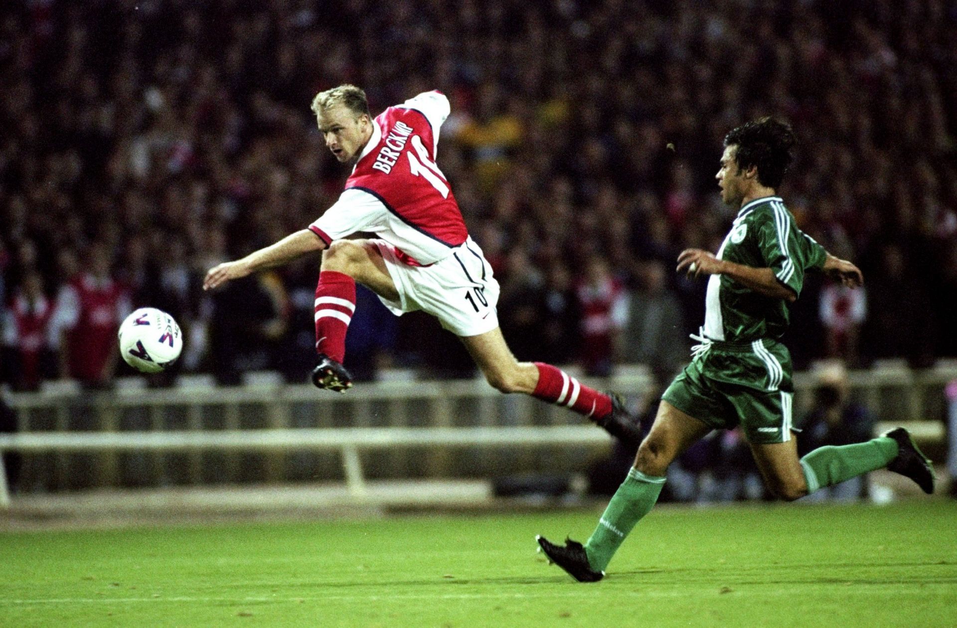 Dennis Bergkamp in action for Arsenal