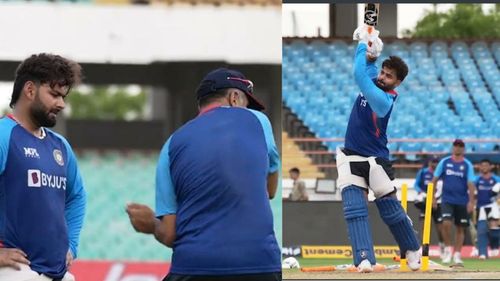 Snippets from India's training session in Rajkot. (P.C.:BCCI)