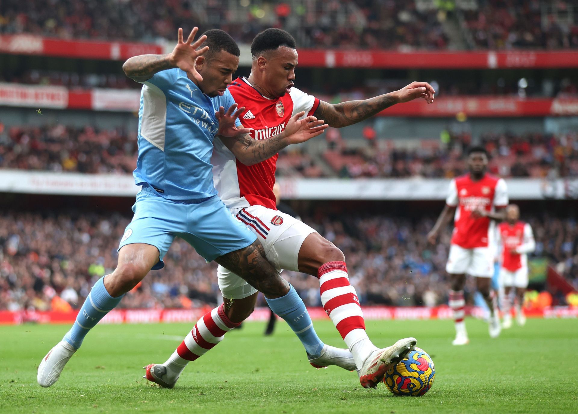 The Gunners have signed Gabriel Jesus (left)