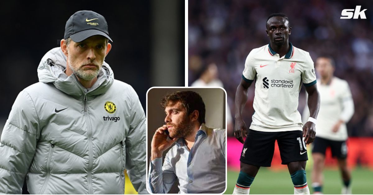 [L-to-R] Thomas Tuchel and Sadio Mane; [inset] Fabrizio Romano.