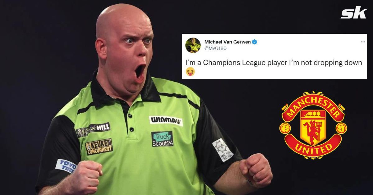 The darts player mocked the Red Devils