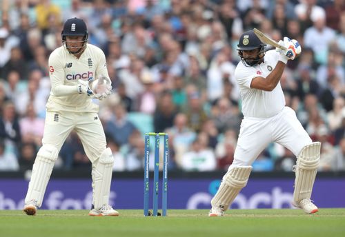 Team India opener Rohit Sharma batting during The Oval Test last year. Pic: Getty Images