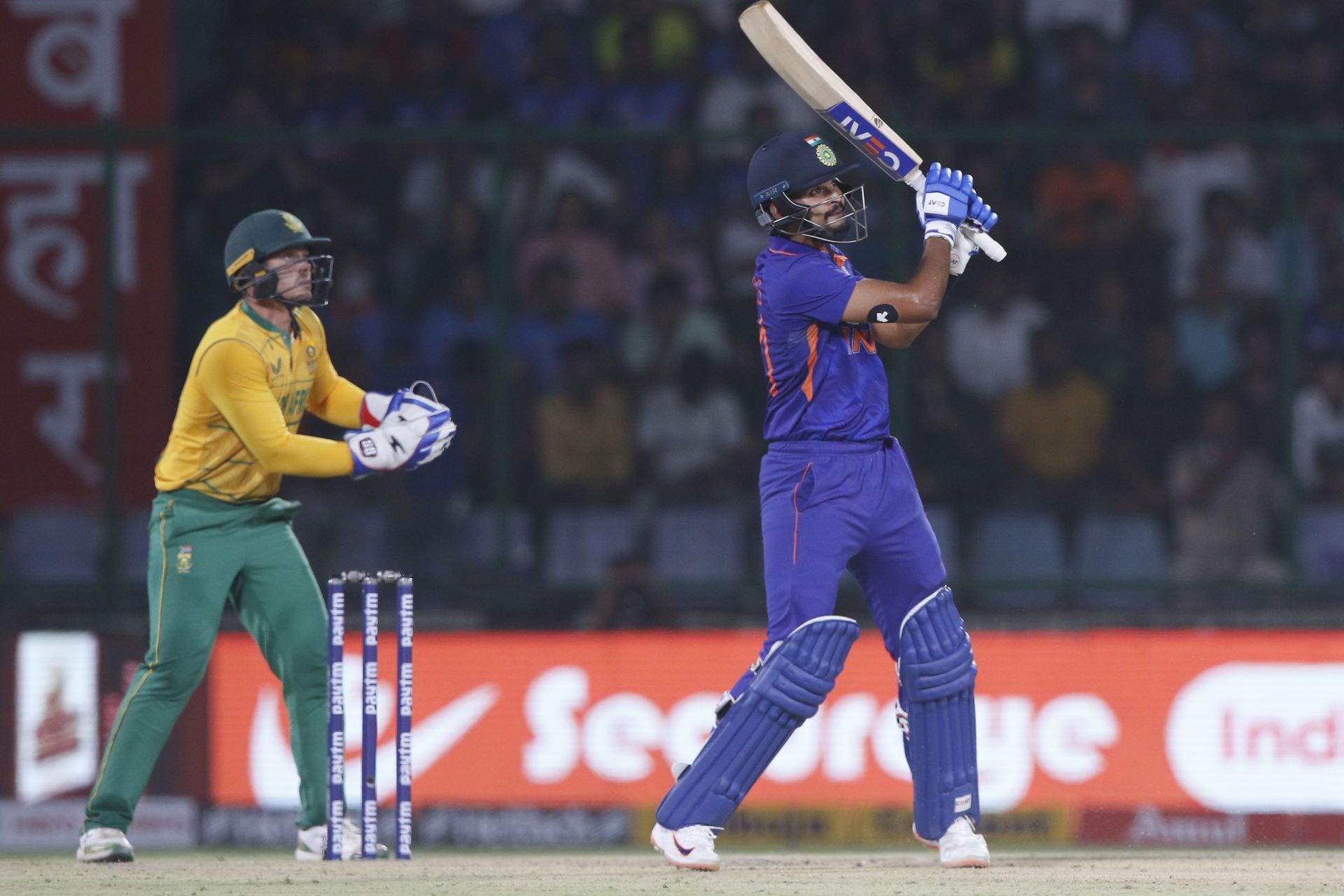 Shreyas Iyer did not enjoy a lot of success in the T20Is against South Africa. Pic: Getty Images