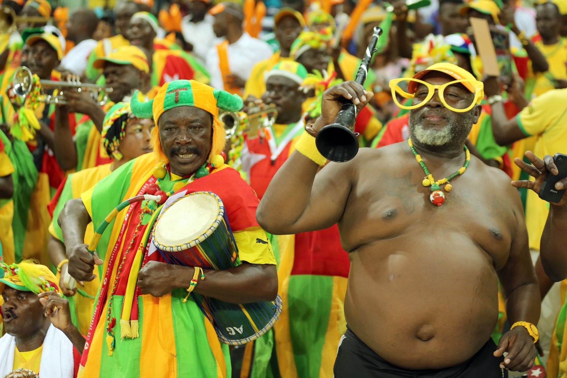 Fans support their team at the Africa Cup of Nations