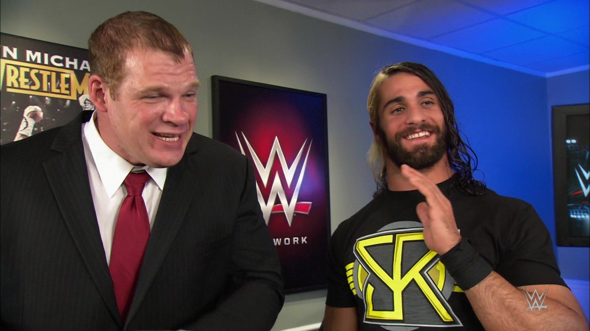 Kane and Seth Rollins