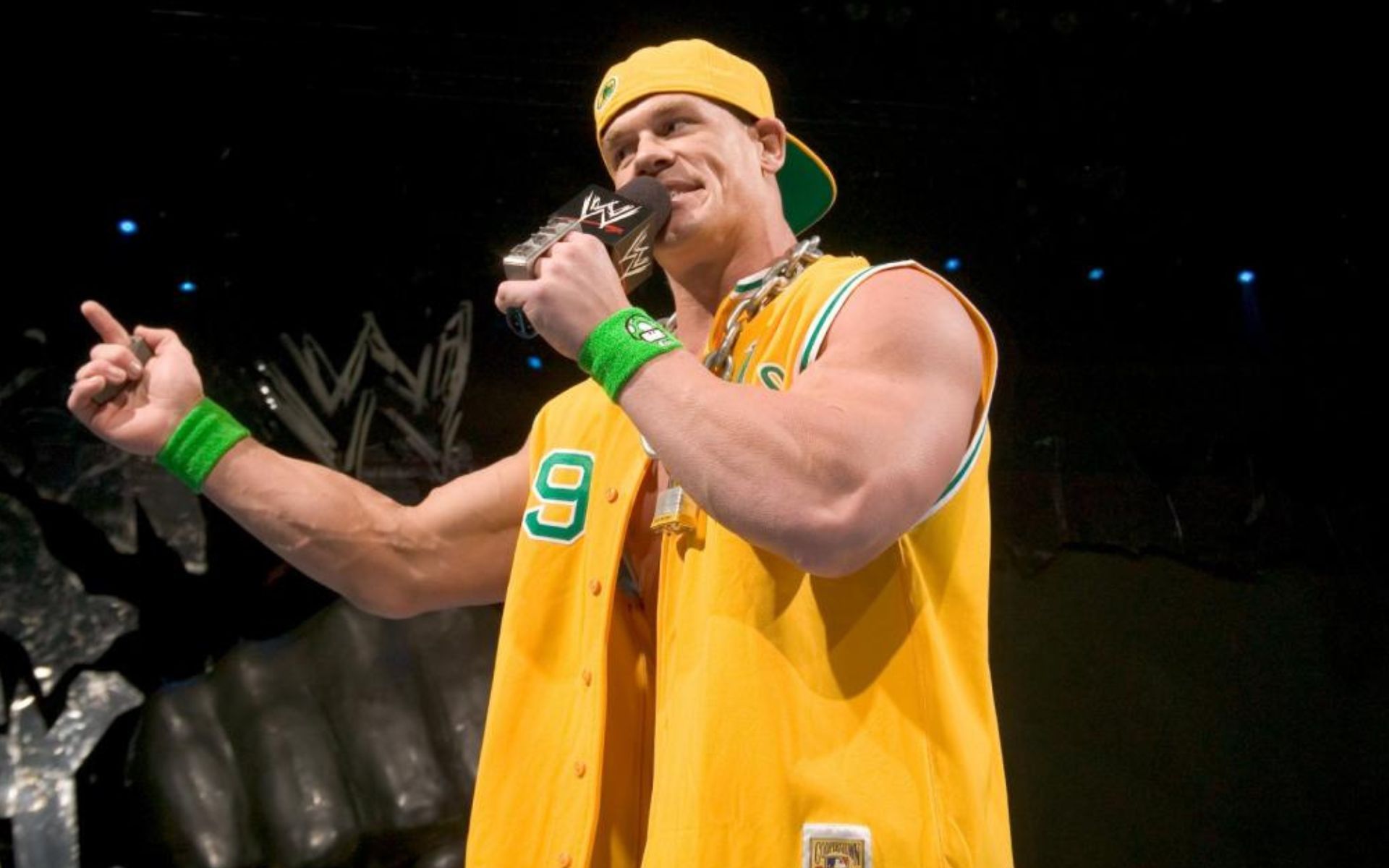 John Cena often wore a chain with a padlock early on in his career