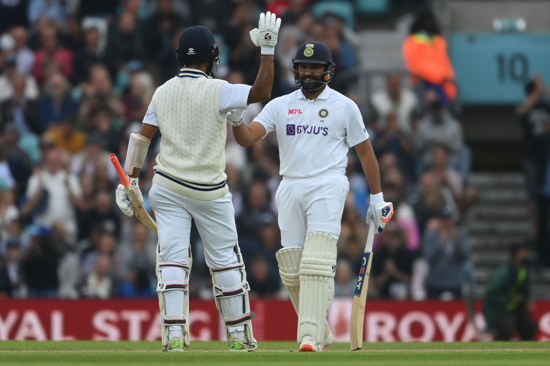 Rohit notched up his first overseas hundred at the Oval