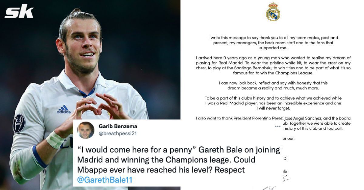 Real Madrid fans pay tribute to the departing Gareth Bale.