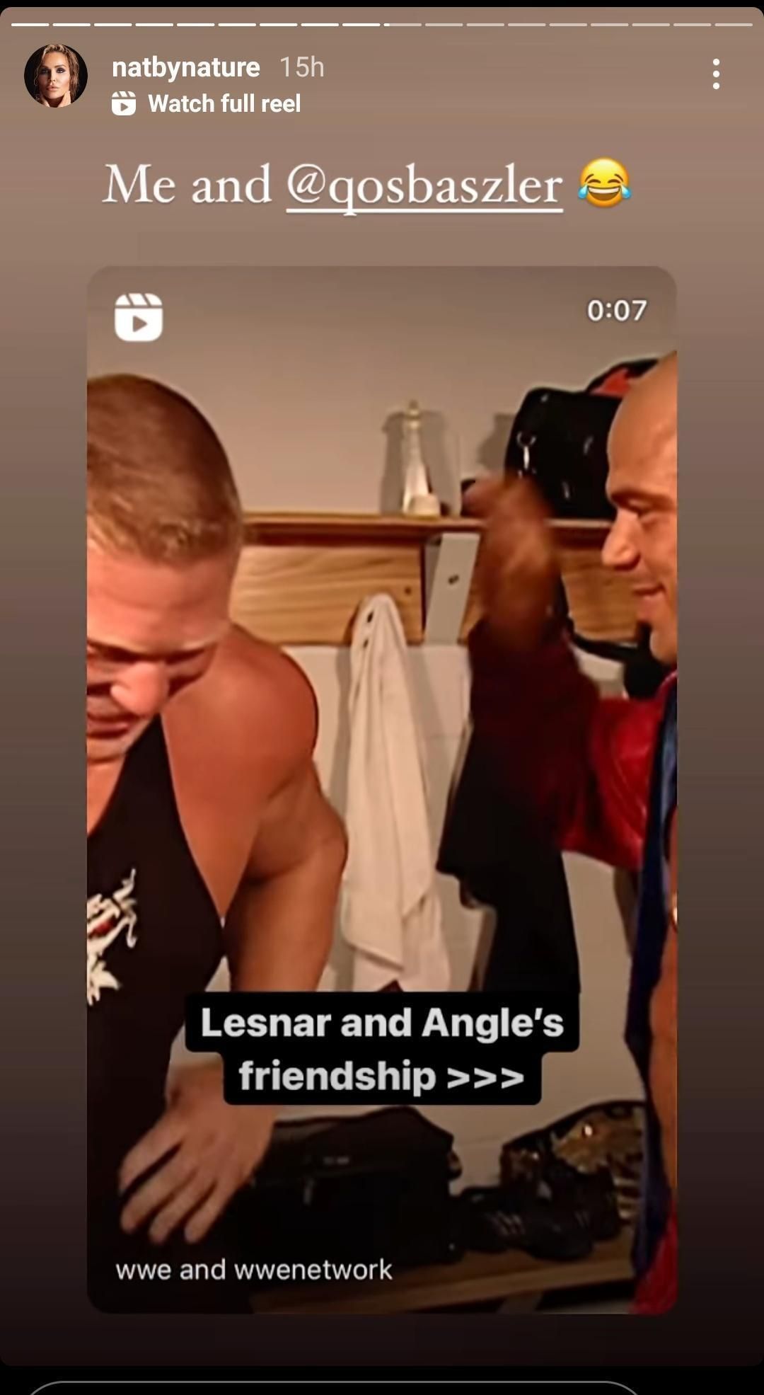 Natalya reacts to Brock Lesnar and Kurt Angle's on-screen friendship!