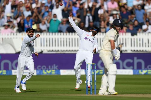 Virat Kohli and Rohit Sharma are in action against Leicestershire/