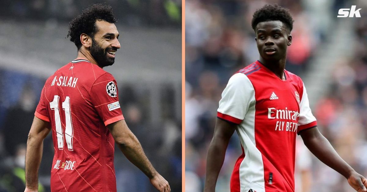 Mohamed Salah (left) and Bukayo Saka (right)