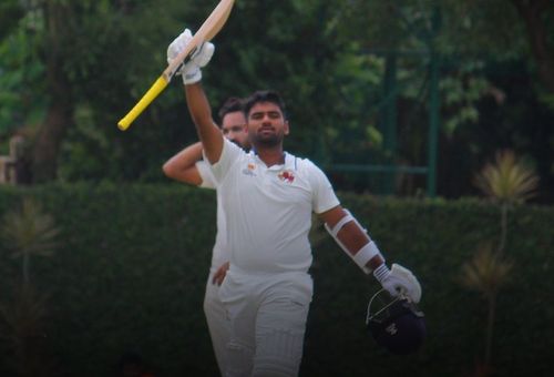 Suved Parkar scored a brilliant double hundred on first-class debut. Pic: BCCI