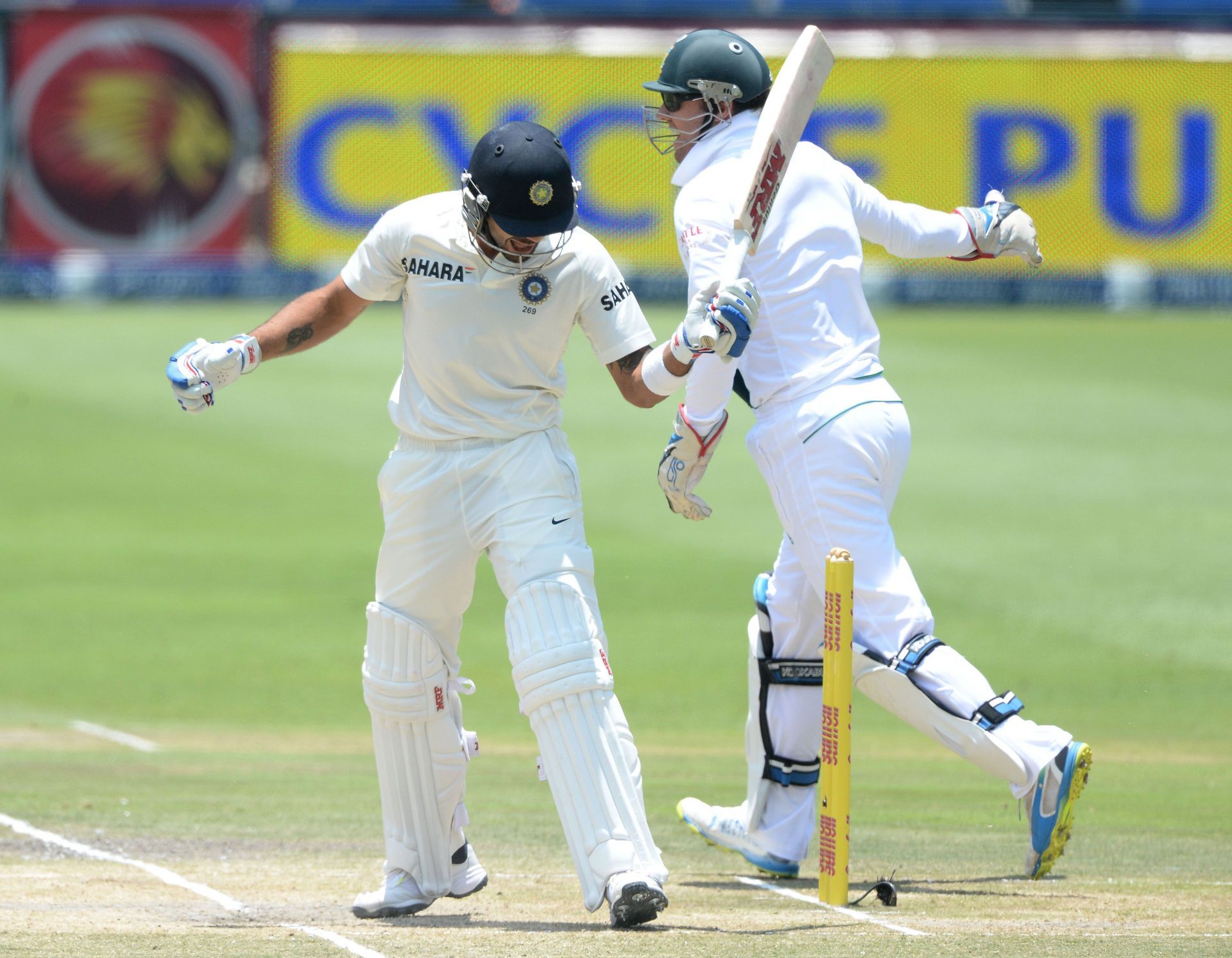 Virat Kohli loses his wicket for 96 runs during day 4 of the 2013 Wanderers Test. Pic: Getty Images