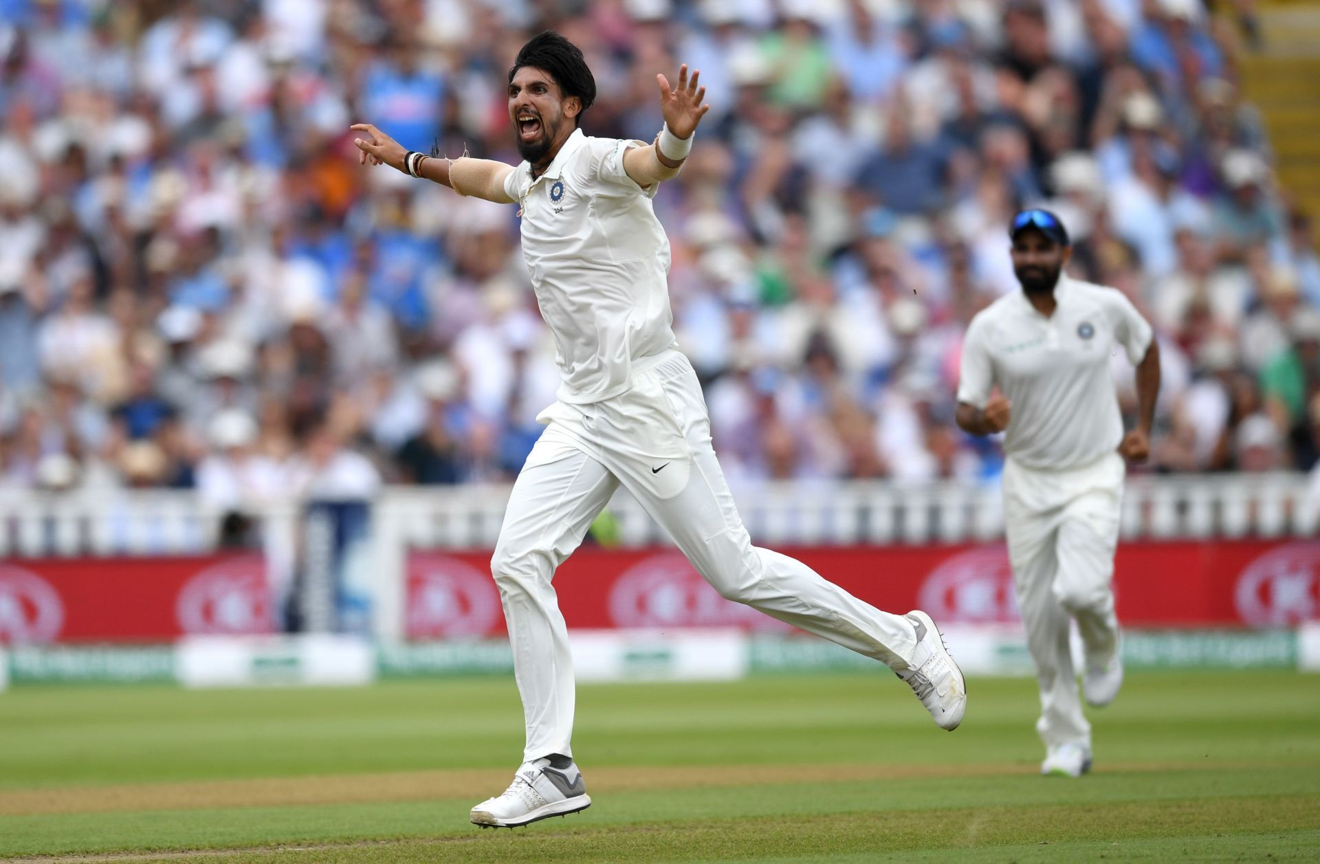 Ishant Sharma celebrates after dismissing Ben Stokes during the 2018 Edgbaston Test. Pic: Getty Images