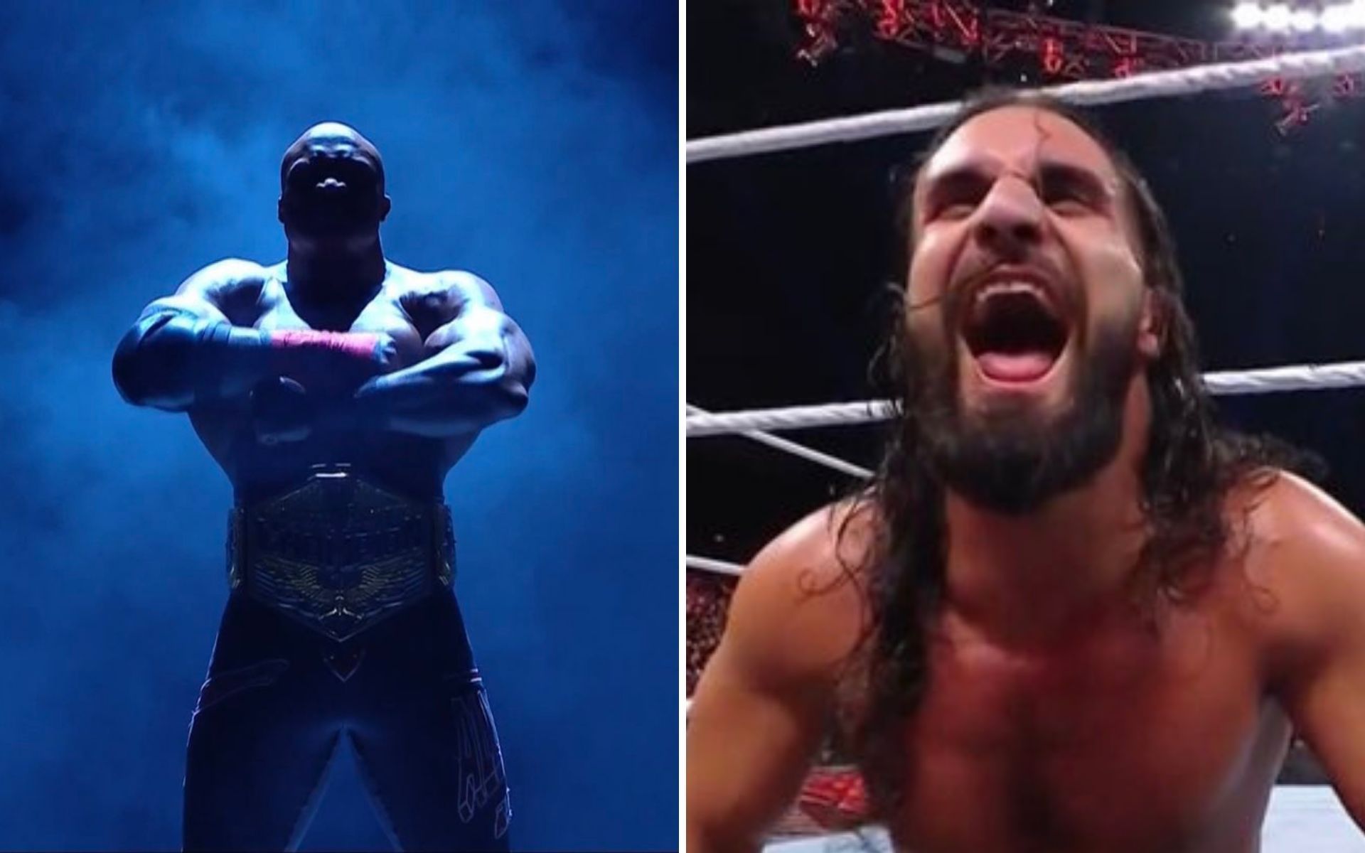 The All-Mighty Bobby Lashley (left); Seth &quot;Freakin&#039;&quot; Rollins (right)