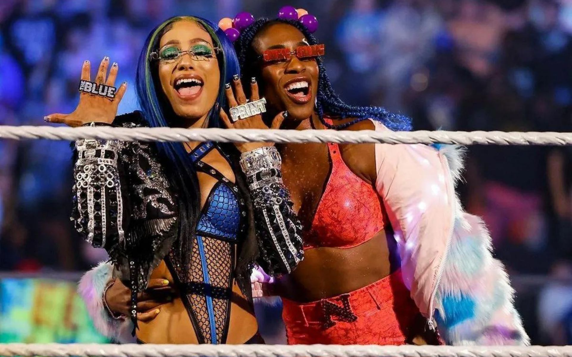 Former Women&#039;s Tag Team Champions, Sasha Banks and Naomi