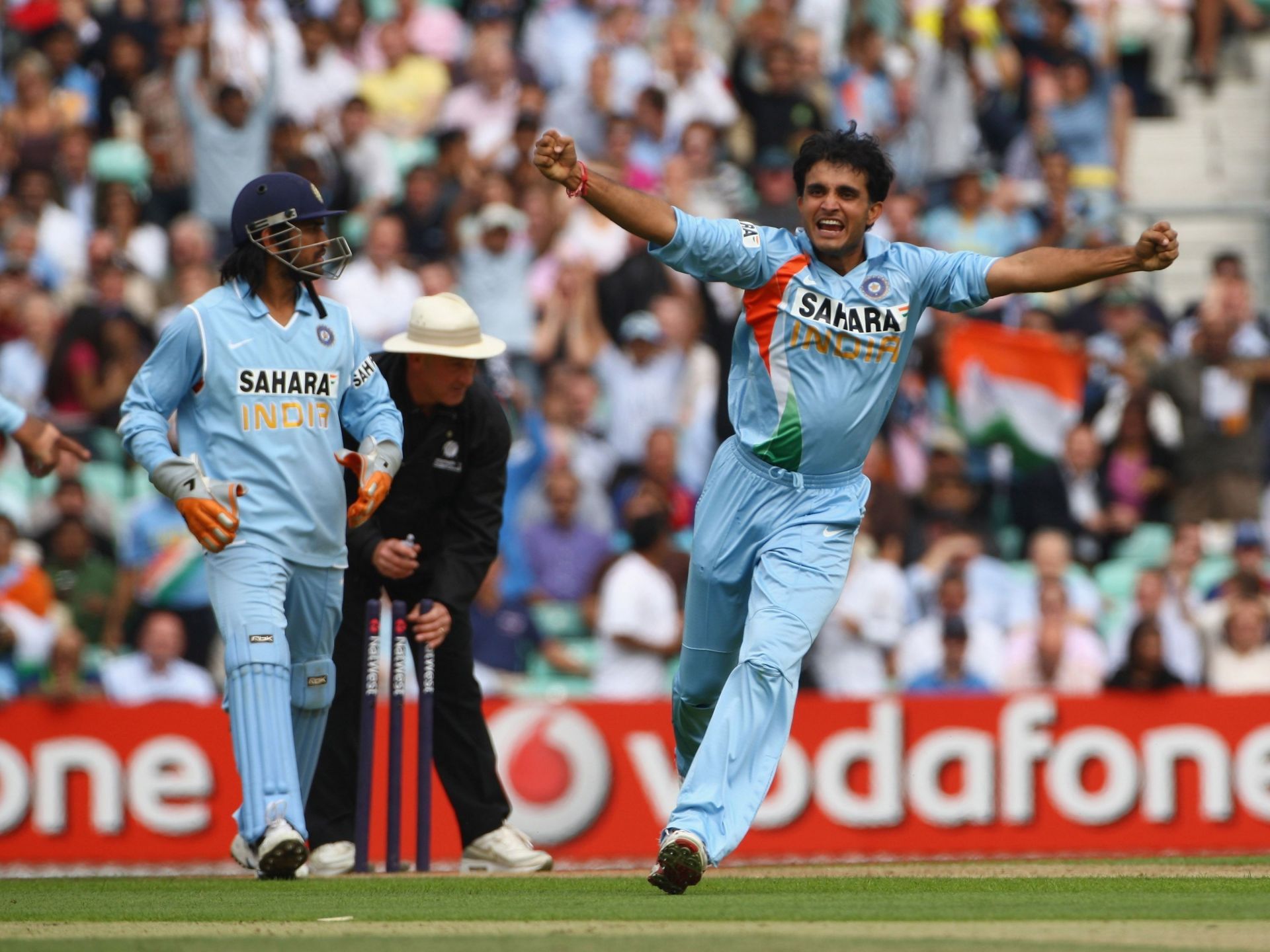 Sourav Ganguly during the 6th NatWest ODI vs England.