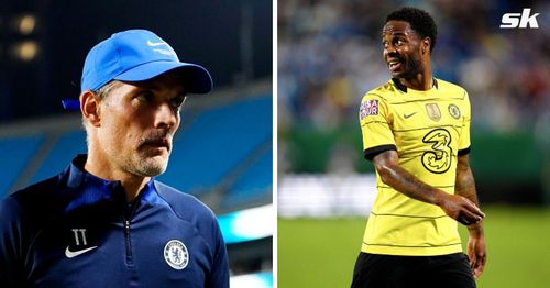 Thomas Tuchel (left) on Raheem Sterling (R)'s debut performance for Chelsea