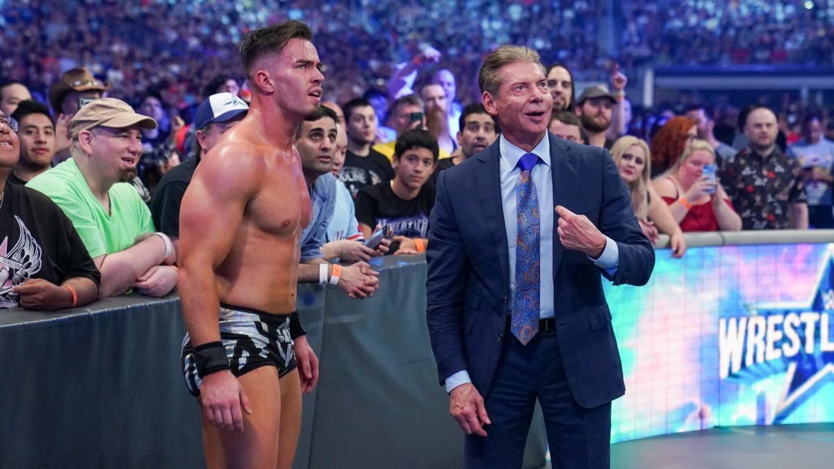 Vince McMahon accompanied his protege at WrestleMania 38