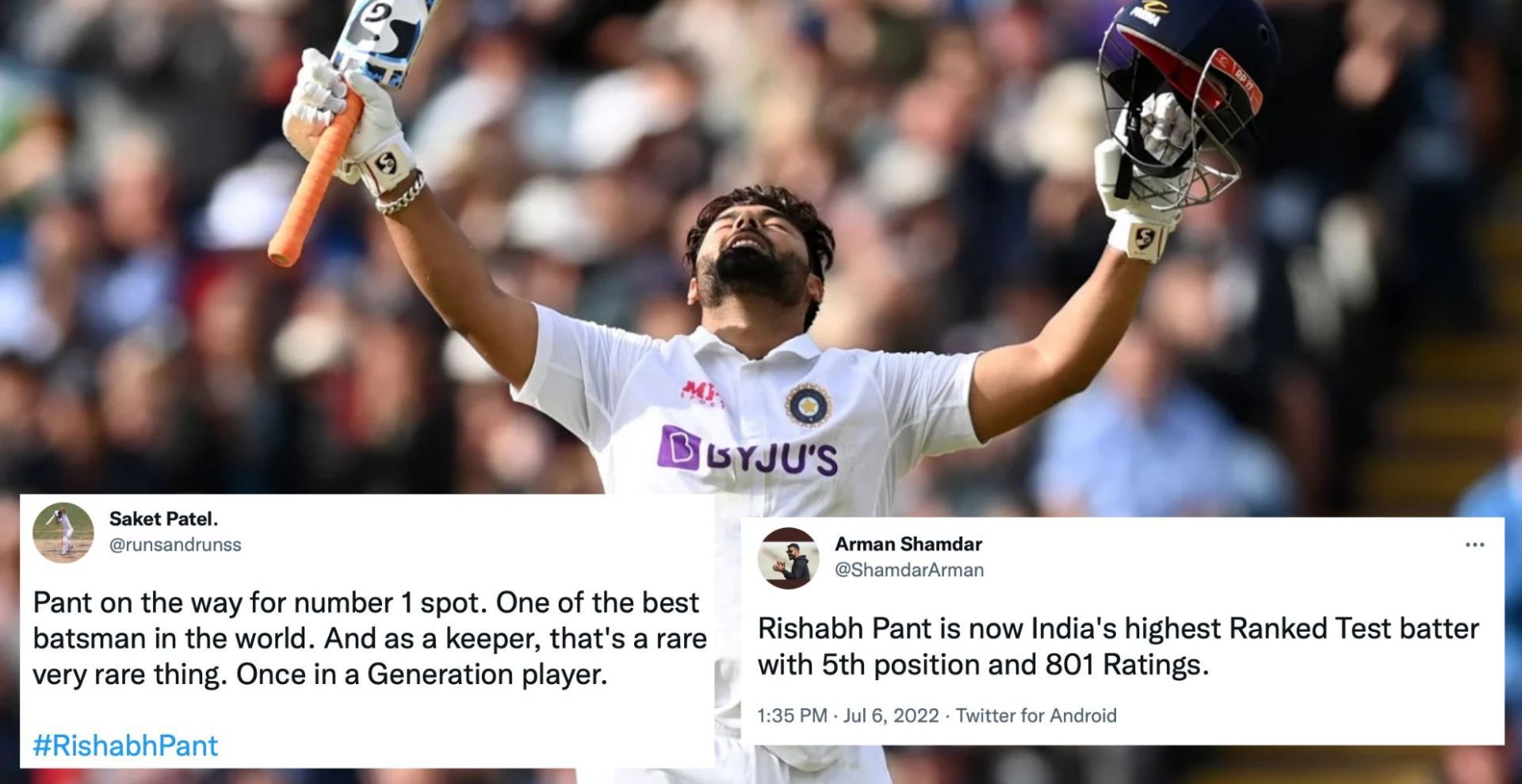 Rishabh Pant was India&#039;s highest run-scorer at Edgbaston Test.