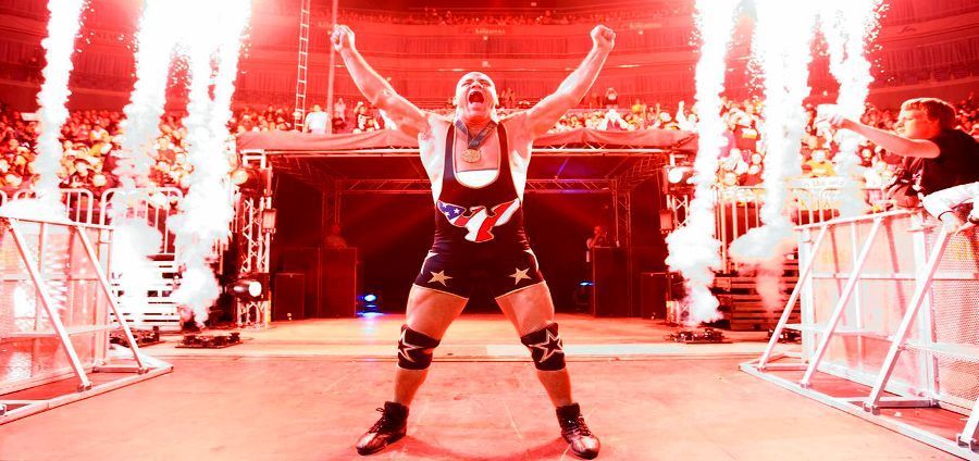 Kurt Angle would represent America proudly against Gunther