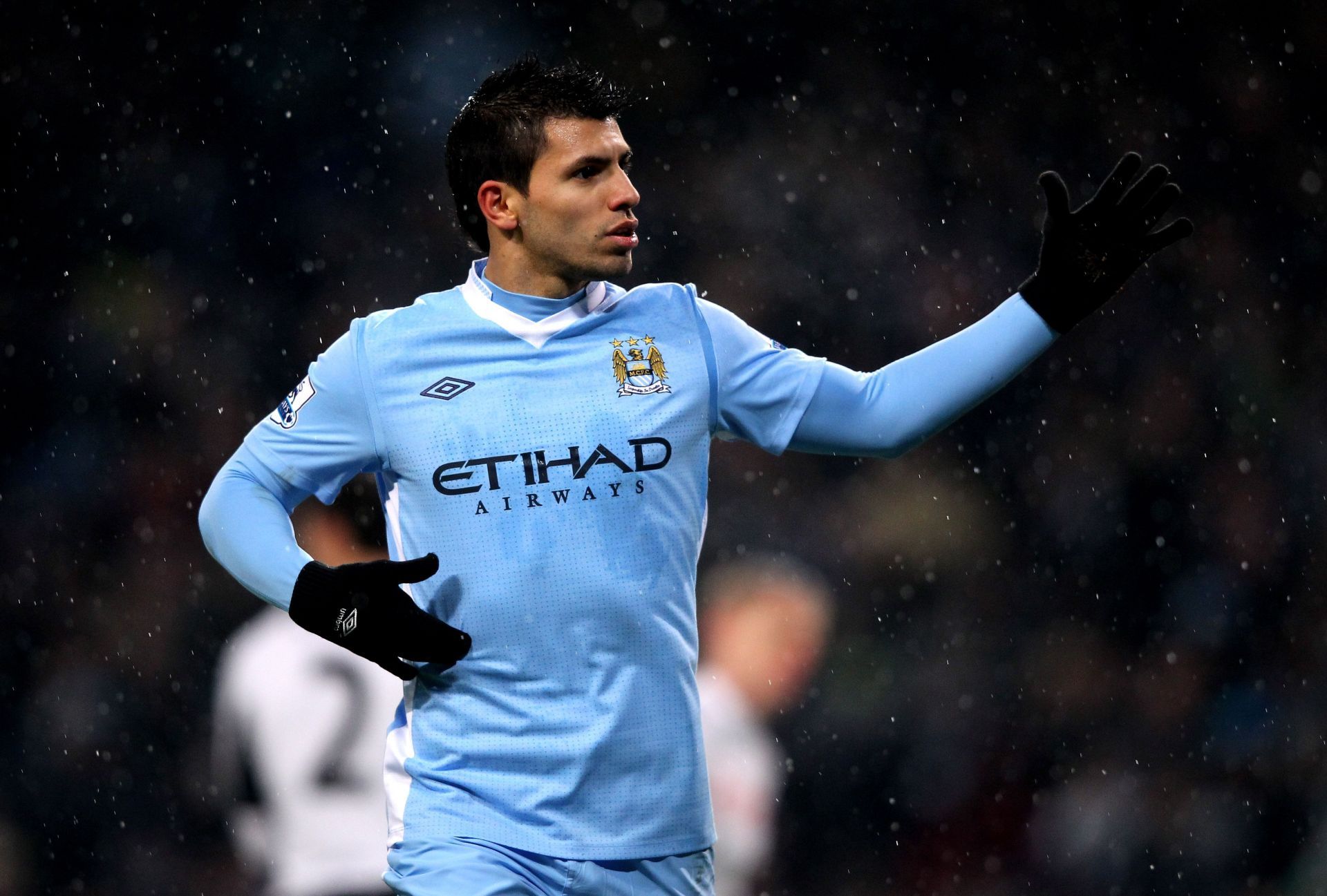 Sergio Aguero in action for Manchester City