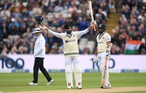 Ravindra Jadeja after scoring a century at Edgbaston.