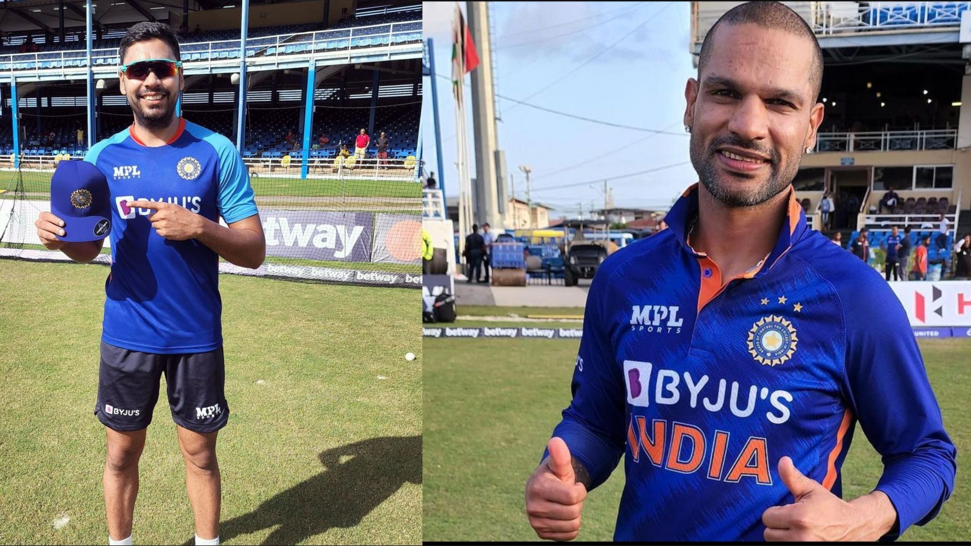 Avesh Khan received his maiden ODI cap under the captaincy of Shikhar Dhawan on Sunday, July 24. (Image Source: Instagram)