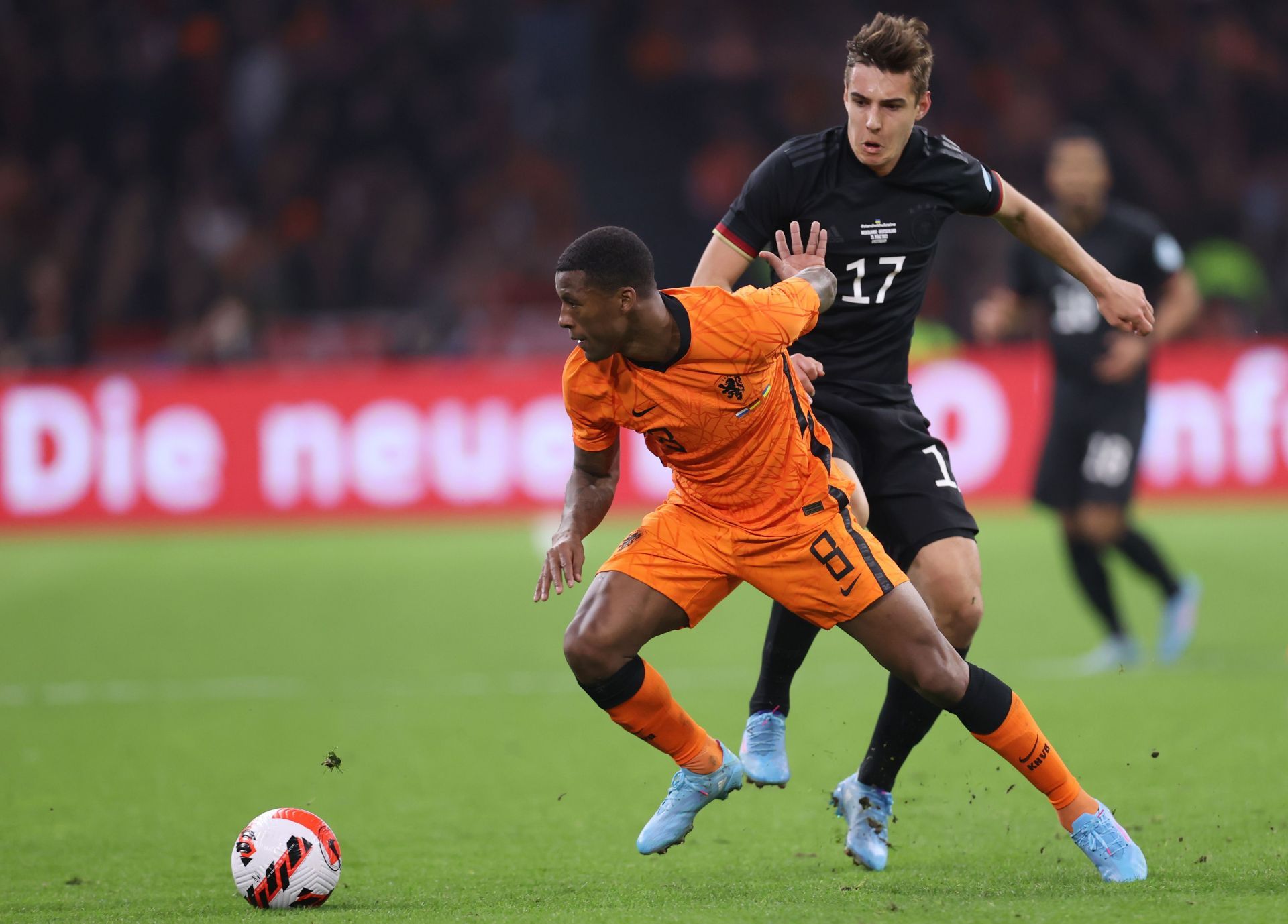 Georginio Wijnaldum playing for Netherlands