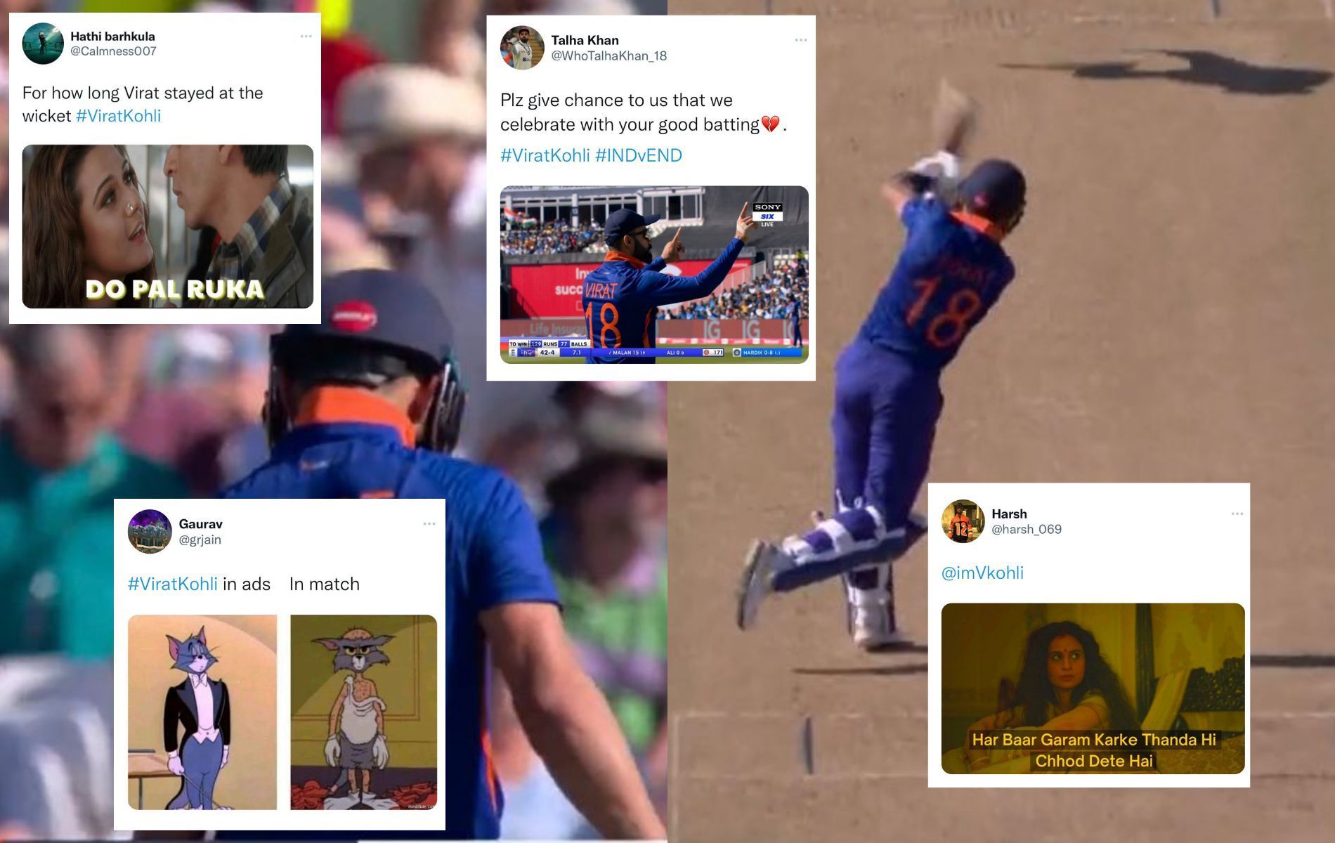 Virat Kohli was dismissed for 11 on Sunday. (Pics: Twitter)