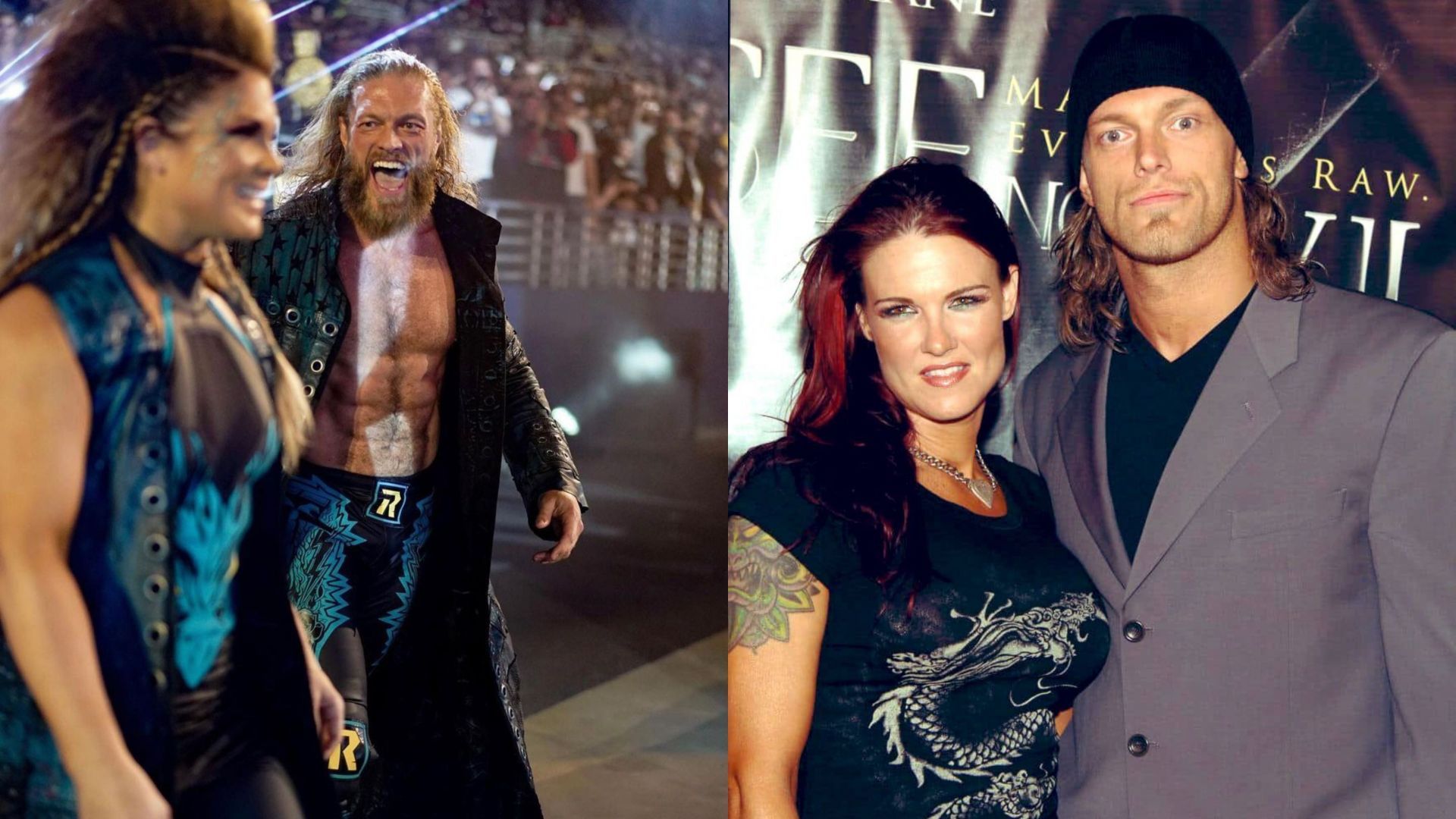 Edge with Beth Phoenix (left) and Lita (right)