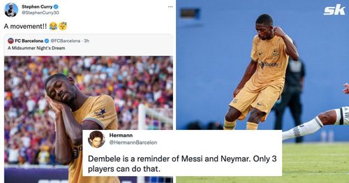 Barcelona fans react to Ousmane Dembele's brilliant brace against Juventus