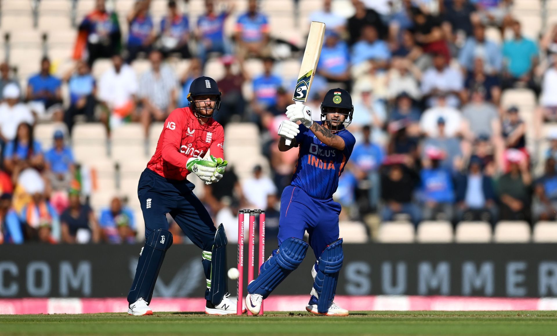 Ishan Kishan in action during the T20I series against England. Pic: Getty Images