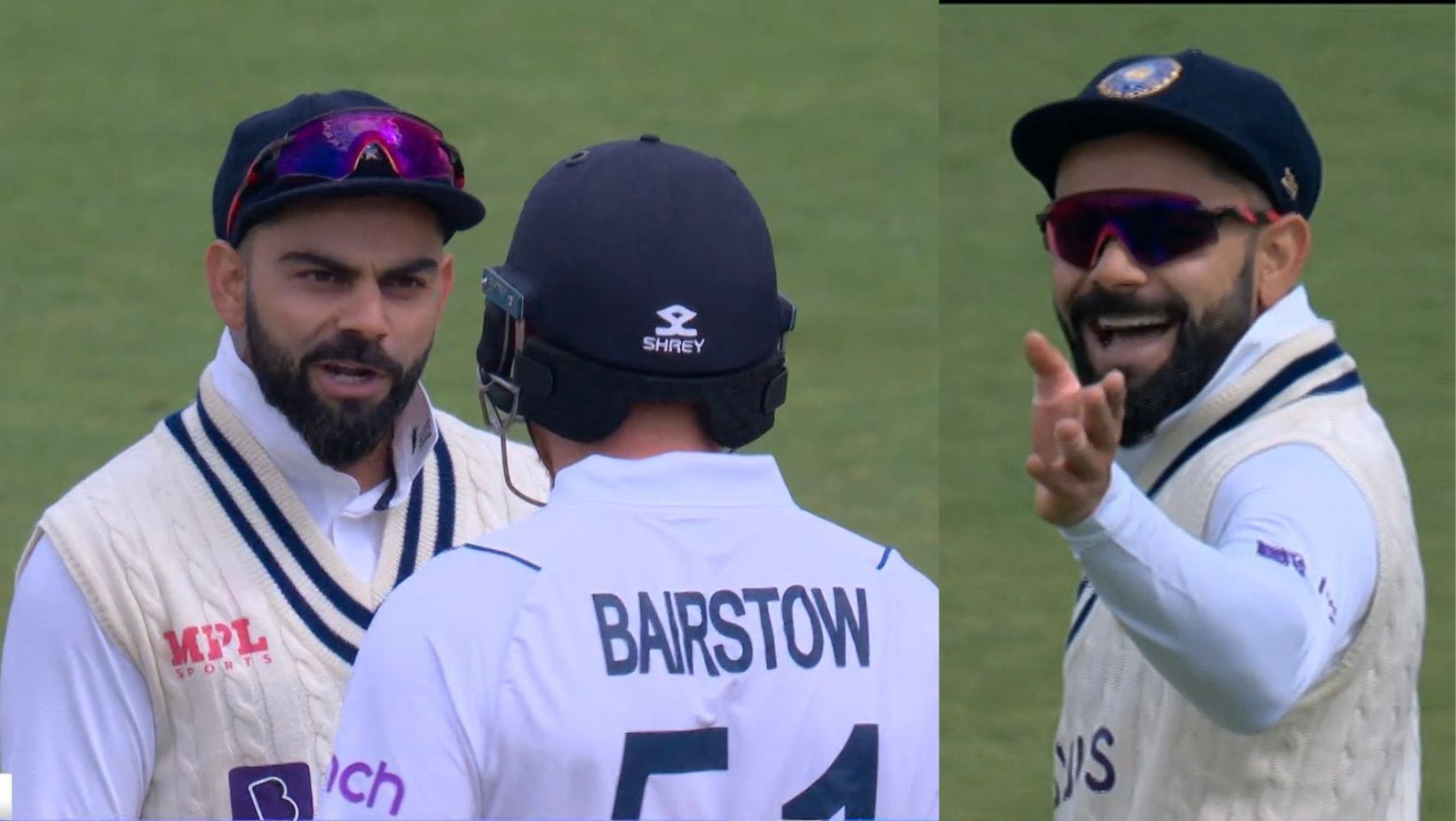 Snippets from Virat Kohli and Jonny Bairstow&#039;s argument today.