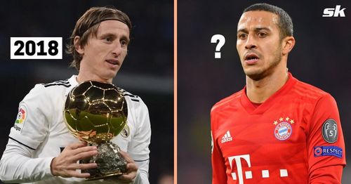 Luka Modric (left) and Thiago Alcantara (right)