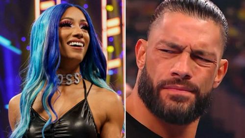 Sasha Banks/ WWE Universal Champion Roman Reigns