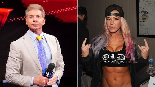 Vince McMahon (L), Ashley Massaro (R)