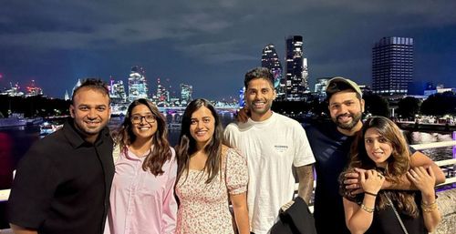 Suryakumar Yadav chilling with India captain Rohit Sharma and family (Credit: Instagram)