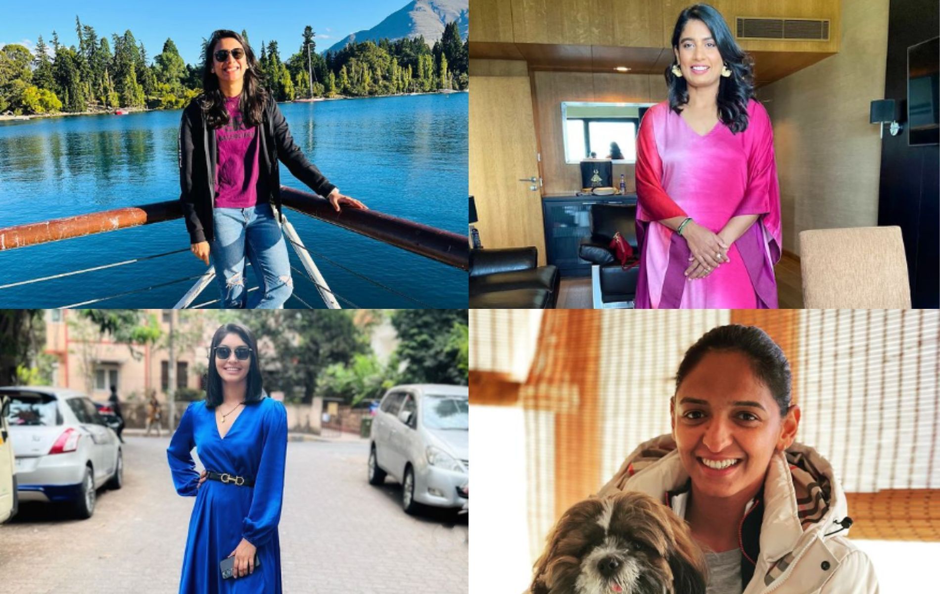 (Clockwise from left) Smriti Mandhana, Mithali Raj, Harmanpreet Kaur and Harleen Deol. All Pics: Instragram