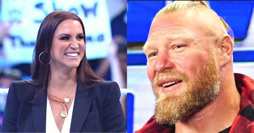 Stephanie McMahon and Brock Lesnar.