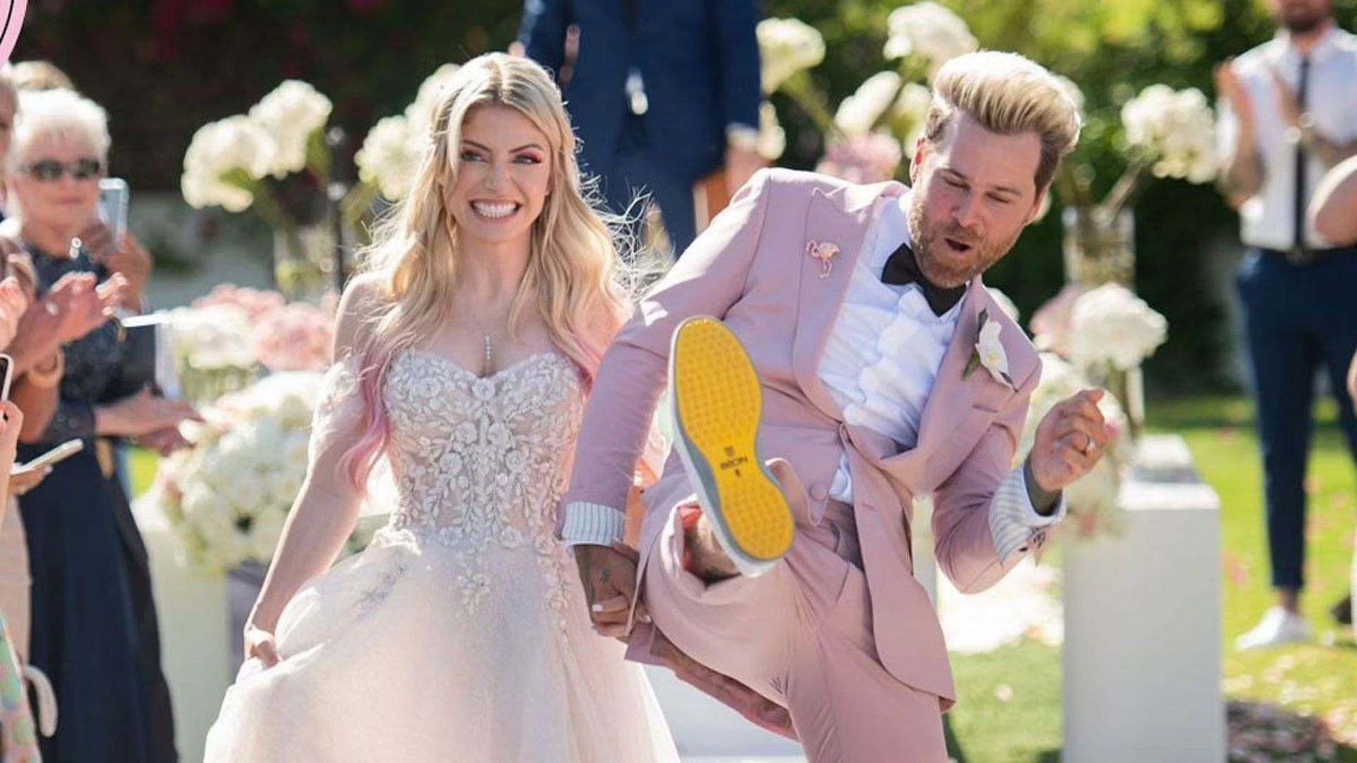 WWE Superstar Alexa Bliss and Ryan Cabrera at their wedding