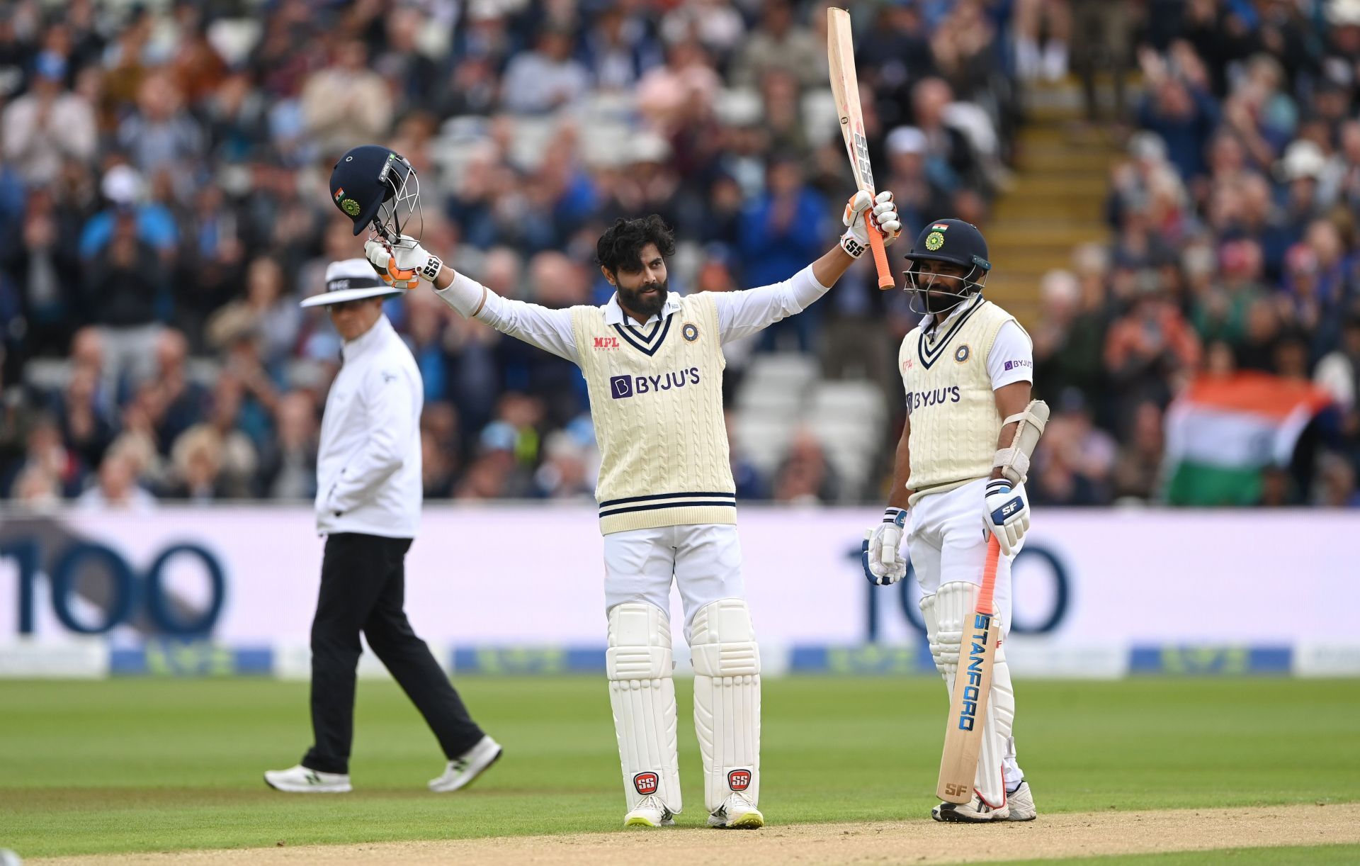Ravindra Jadeja scored his first Test century away from home