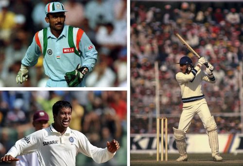 Saba Karim (top left), Pragyan Ojha (bottom left) and Ravi Shastri (right).