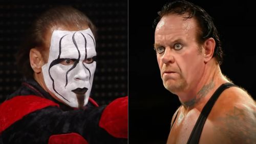 Sting (left); The Undertaker (right)