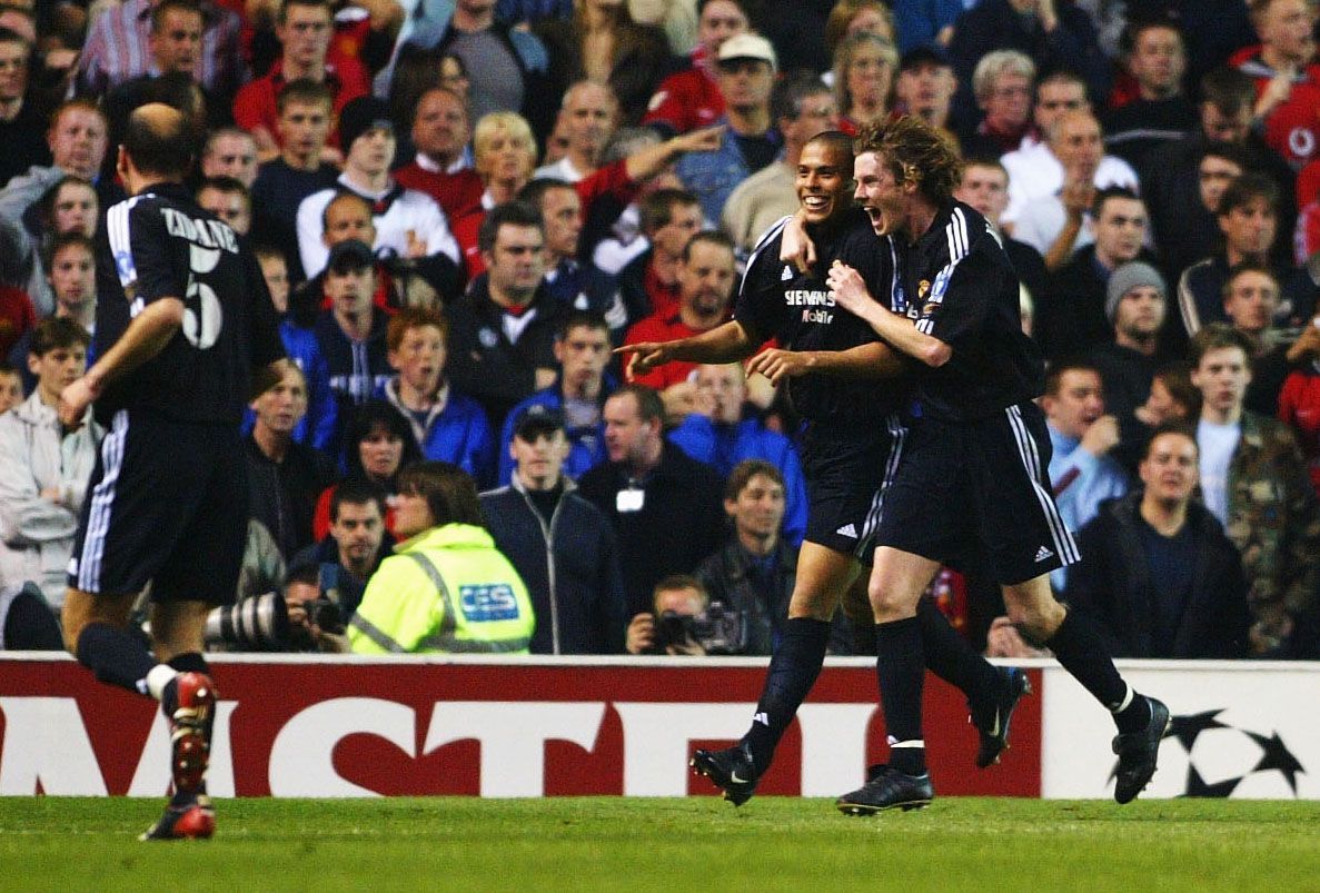 Ronaldo of Madrid celebrates 3rd goal