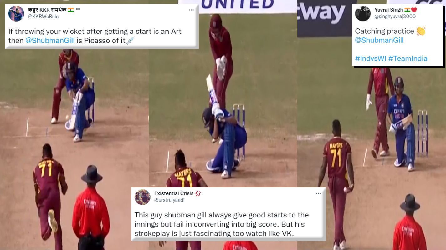The opener got out in a bizarre fashion in the second one-dayer against West Indies.
