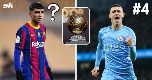 Barcelona youngster Pedri (left) and Manchester City's Phil Foden