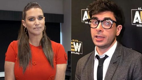 Stephanie McMahon (left); Tony Khan (right)