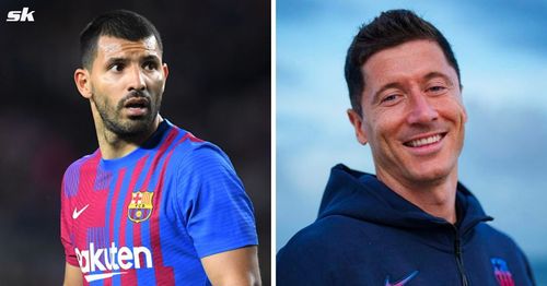 Former Barca striker Sergio Aguero sets a challenge for Robert Lewandowski.